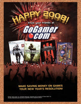 Go Gamer PC Games Original 2008 Vintage Ad - New Years Video Game Promo