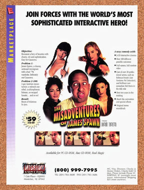 1995 Misadventures Of James Spawn Adult FMV Original Advert / Retro Promo v1