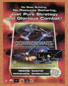 Star Trek Dominion Wars PC Original 2003 Ad Authentic Video Game Promo