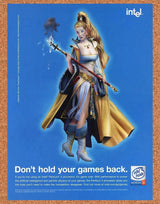 EverQuest PC Original 2004 Ad Authentic Intel Pentium 4 Firiona Video Game Promo