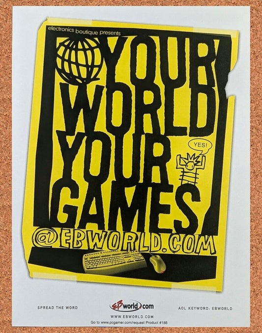 EB Games Original 2001 Ad Authentic Electronics Boutique Video Game Promo v2