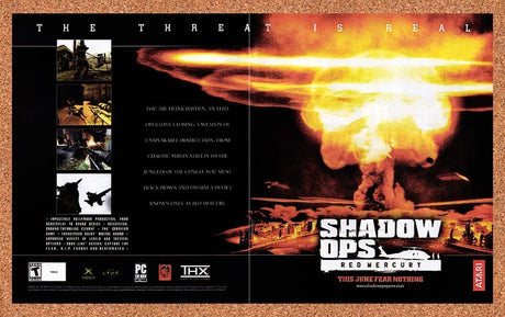2004 Shadow Ops Red Mercury Xbox Original Advertisement / Retro Promo v1