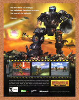MechWarrior 4 Black Knight PC Original 2001 Print Ad Authentic Video Game Promo