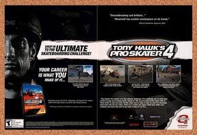 2002 Tonys Hawk's Pro Skater 4 PS2 Original Advertisement / Retro Promo v3