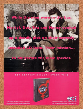 1995 Gender Wars PC Original Advertisement / Retro Promo v1