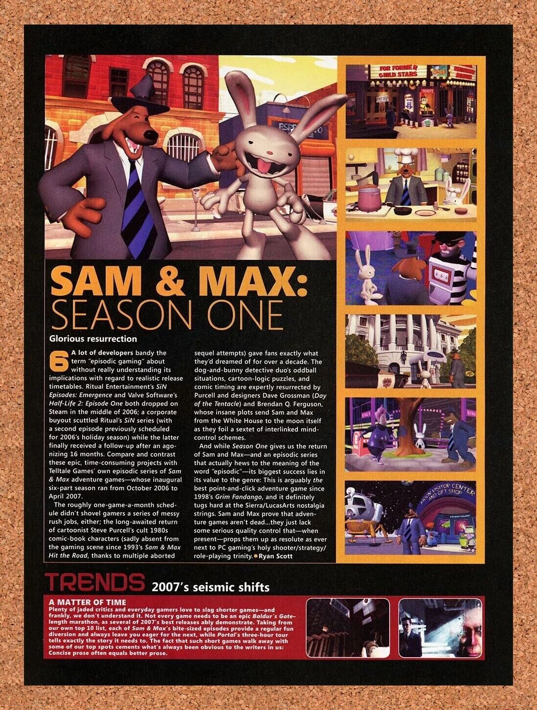 Sam And Max Season One PC Original 2009 Ad Authentic Review Video Game Promo
