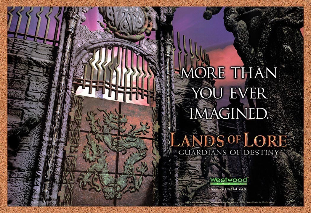 1997 Lands Of Lore Guardians Of Destiny PC Original Advertisement / Promo v2