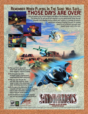 1997 Sand Warriors PC Original Advertisement / Retro Promo v1