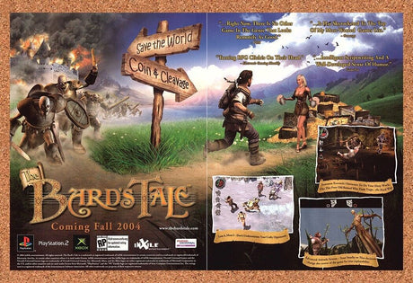 Original 2004 Bards Tale PS2 Vintage Print Ad - Video Game Promo Wall Art 3