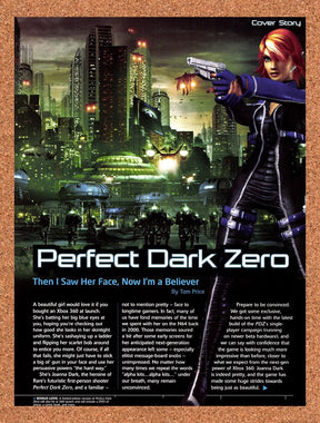2005 Perfect Dark Zero Xbox 360 Original Advertisement / Retro Promo vr2