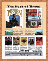 MicroProse PC Games Original 1991 Vintage Ad - Silent Service Game Promo