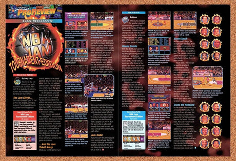 1995 NBA Jam TE SNES Original Advertisement / Retro Wall Art v4