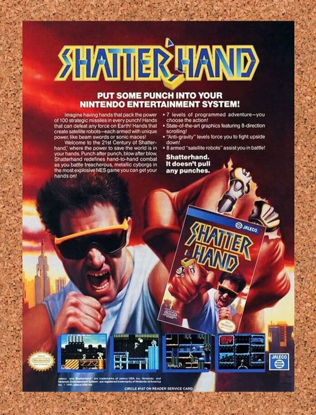 Shatterhand NES Original 1992 Ad Authentic Nintendo Video Game Promo