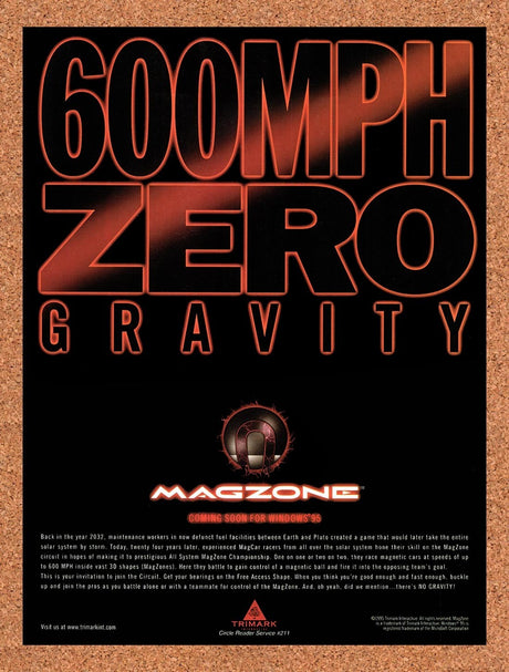 1996 Magzone PC Original Advertisement / Retro Promo v1