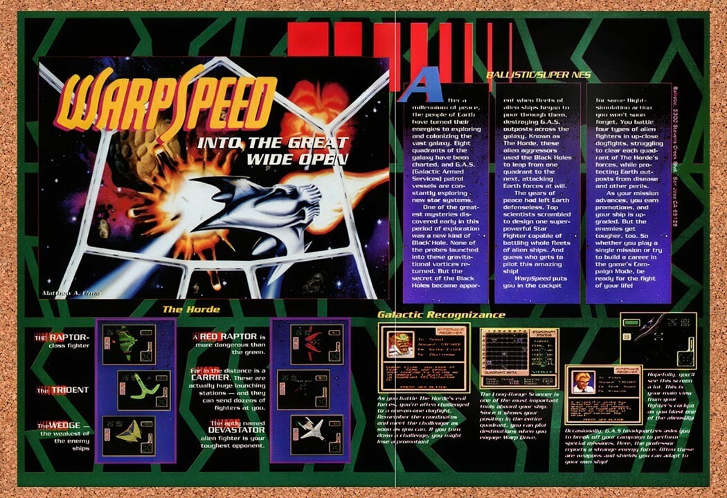 1992 Warp Speed Genesis Original Advertisement / Retro Wall Art v3