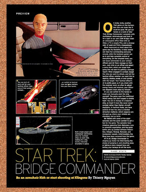 2002 Star Trek Bridge Commander PC Original Advertisement / Retro Promo vr1