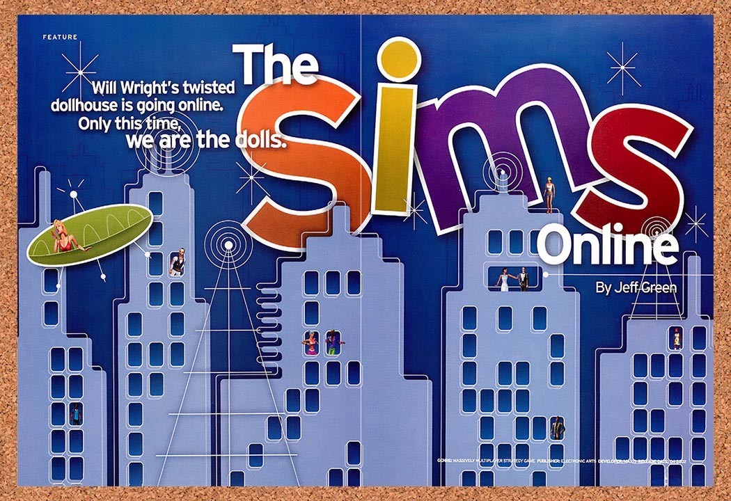 2002 Sims Online PC Original Advertisement / Retro Promo vr3