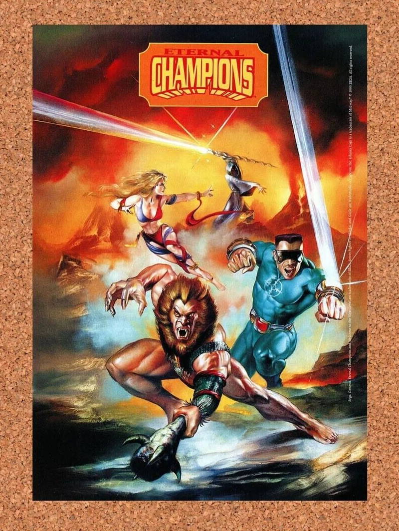 Eternal Champions Genesis Original 1993 Ad Authentic Sega Video Game Promo