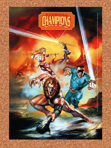 Eternal Champions Genesis Original 1994 Ad Authentic Sega Video Game Promo