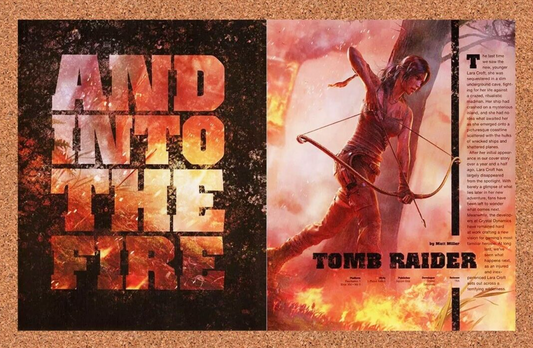 Tomb Raider PS3 Original 2013 Ad Authentic Video Game Into The Fire Story Promo