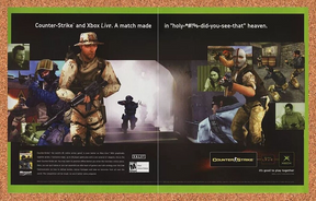 Counter-Strike Xbox Live Original 2005 Ad Authentic Valve FPS Video Game Promo