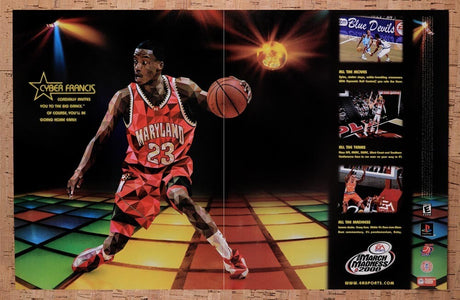 2000 NCAA March Madness 2001 PS1 Original Advertisement / Retro Wall Art v1