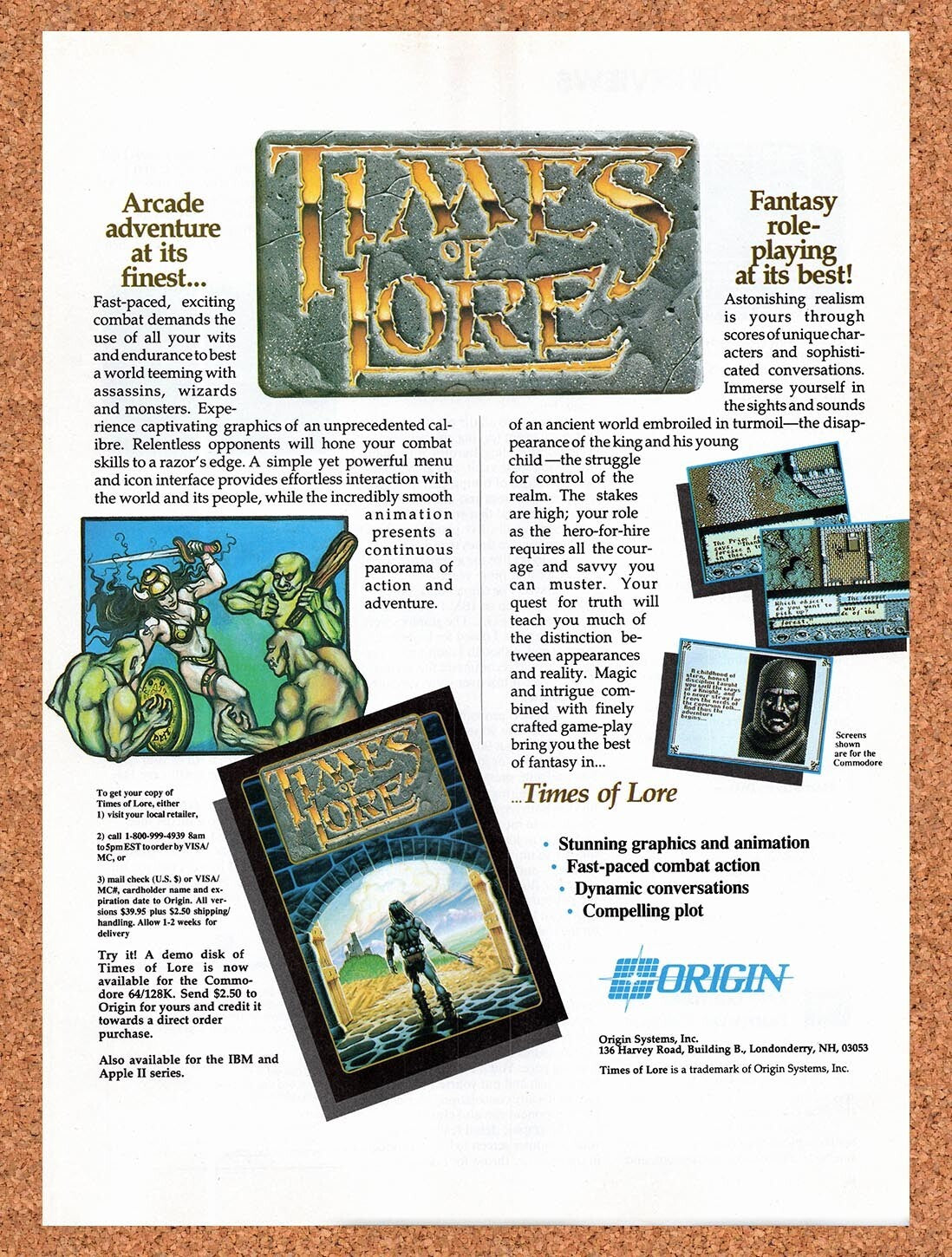 1989 Times Of Lore IBM Original Advertisement / Retro Wall Art v1