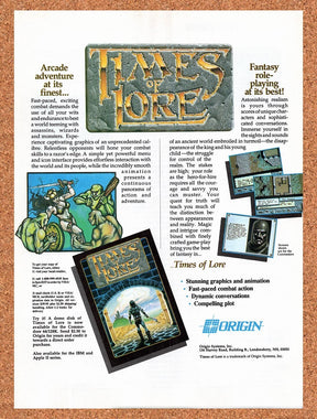 1989 Times Of Lore IBM Original Advertisement / Retro Wall Art v1