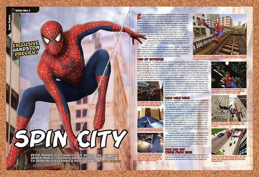 Spider-Man 2 PS2 Original 2003 Vintage Ad - Video Game Review Promo