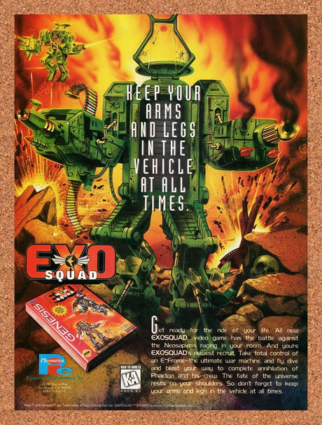 1995 Exo Squad Genesis Original Advertisement / Retro Wall Art v1