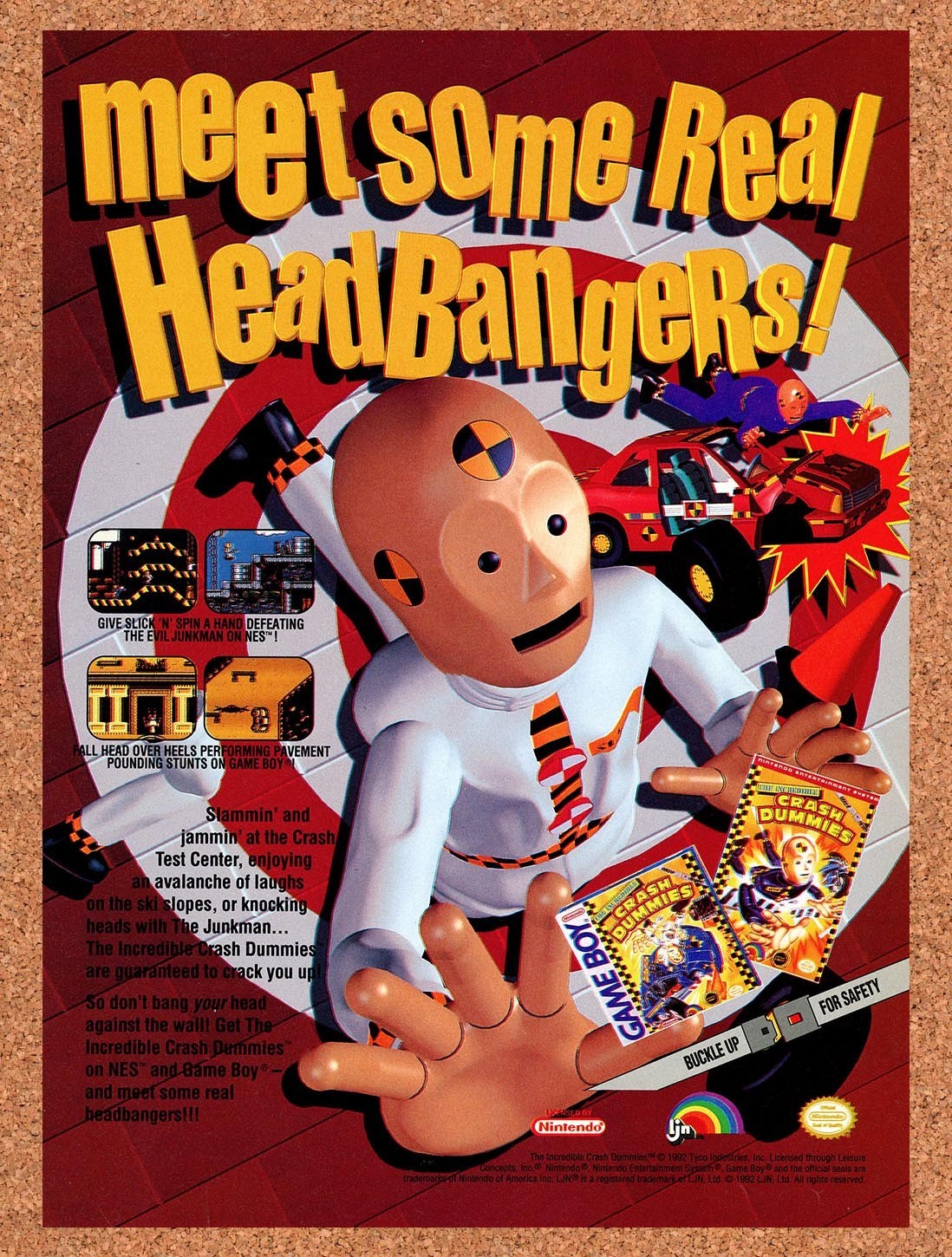 1993 The Incredible Crash Dummies Nintendo Original Advert / Retro Promo v1