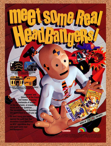 1993 The Incredible Crash Dummies Nintendo Original Advert / Retro Promo v1