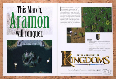 1999 Total Annihilation Kingdoms PC Original Advertisement / Retro Wall Art v4