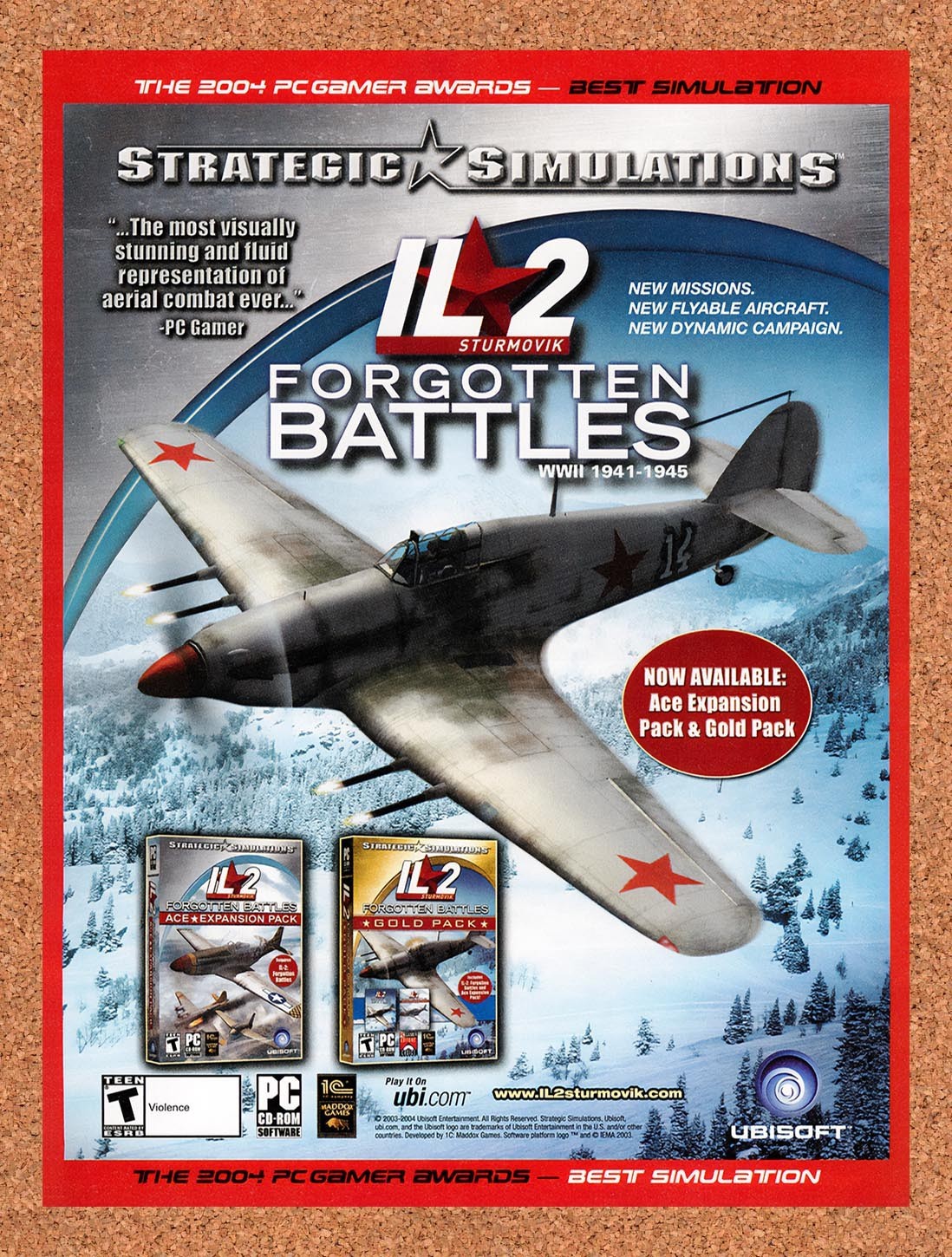 2004 Il 2 Sturmovik Forgotten Battles PC Original Advertisement / Retro Promo v1