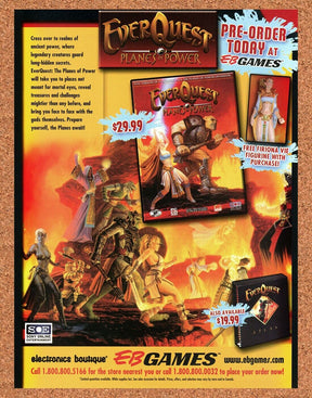 EverQuest Planes Of Power PC Original 2007 Ad Authentic EB Games Pre-Order Promo