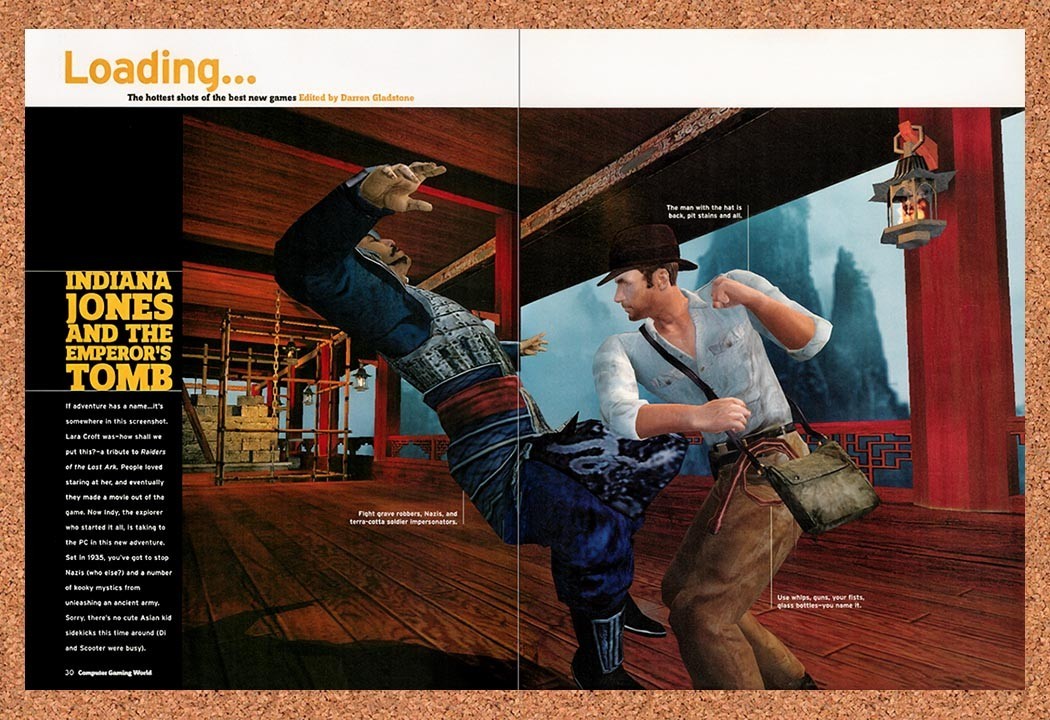 2003 Indiana Jones And The Emperors Tomb PC Original Advertisement / Promo vr1