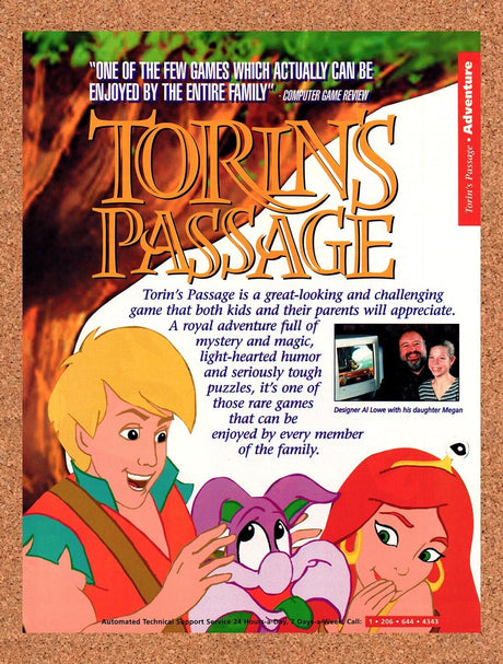 1996 Torin's Passage PC Original Advertisement / Retro Promo v2