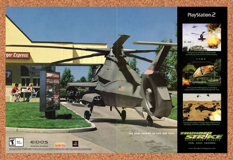 2001 Thunderstrike Operation Phoenix PS2 Original Ad / Retro Wall Art v1