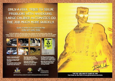 1997 Duke Nukem Plutonium Pak PC Original Advertisement / Retro Promo v2