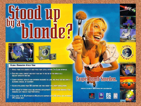 1998 Global Domination PS1 Original Advertisement / Retro Wall Art v1