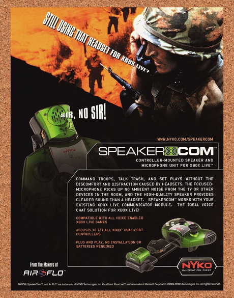 Original 2004 Nyko Xbox Live Speaker Com Vintage Ad - Retro Tech Promo Wall Art