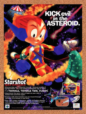 1999 Starshot Space Circus Fever N64 Original Advertisement / Retro Promo v1
