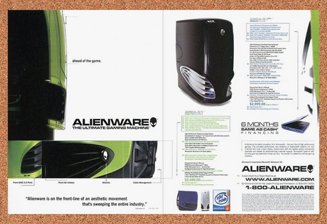 Alienware Gaming PC Original 2005 Print Ad Authentic Video Game Retro Tech Promo