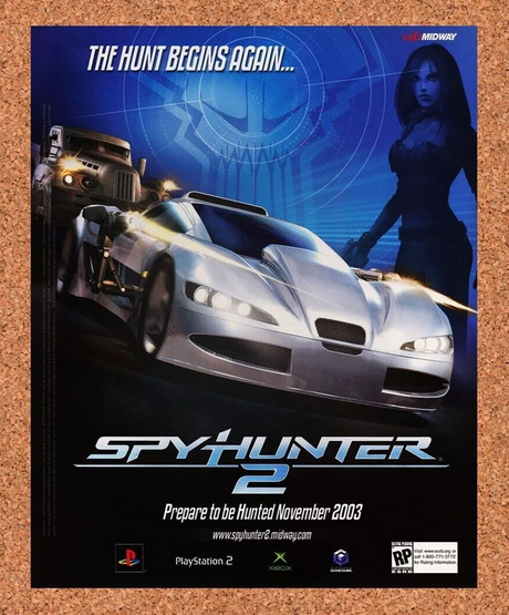 Spy Hunter 2 PS2 Original 2005 Ad Authentic Midway Racing Video Game Promo