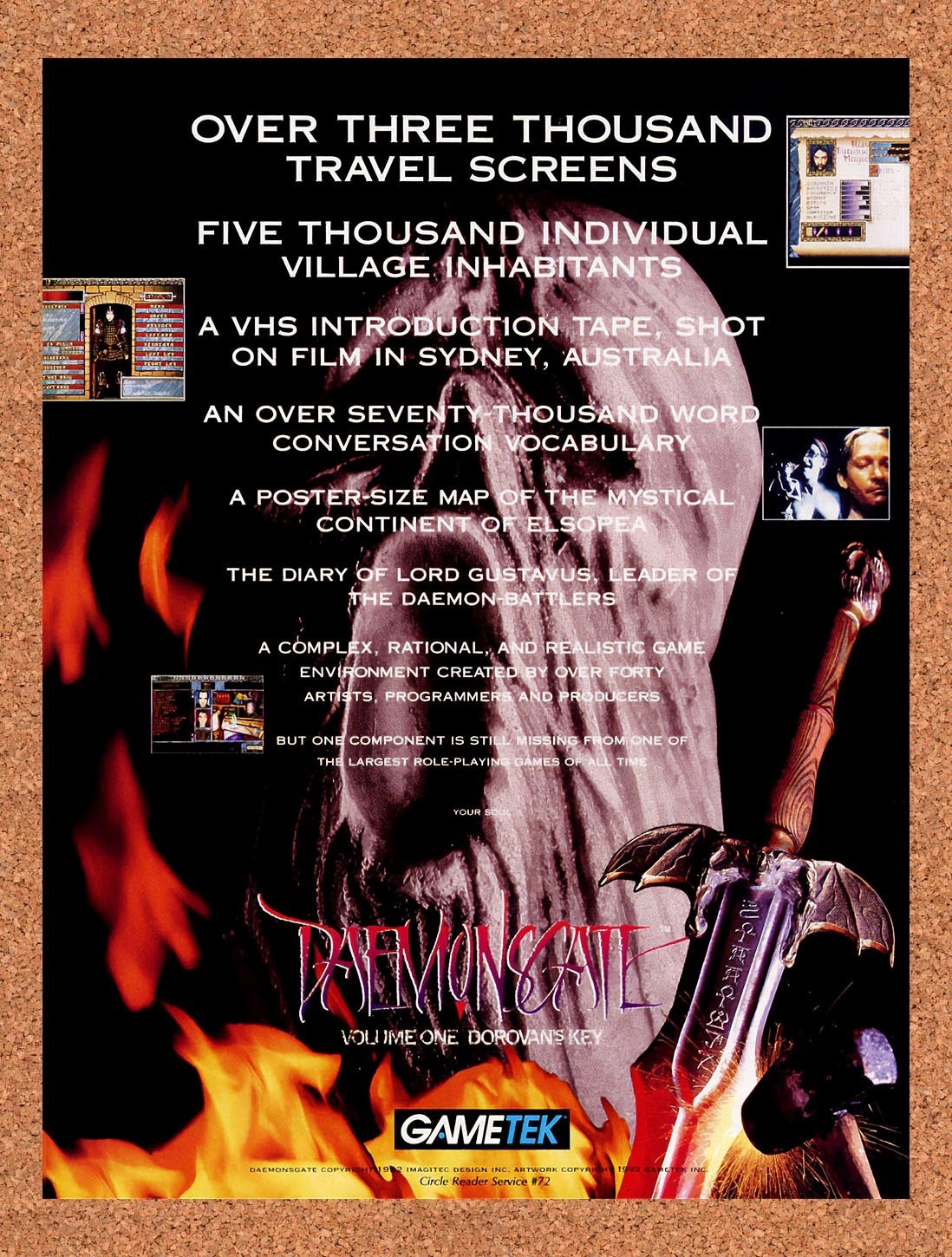 1992 Daemonsgate IBM Original Advertisement / Retro Promo v2