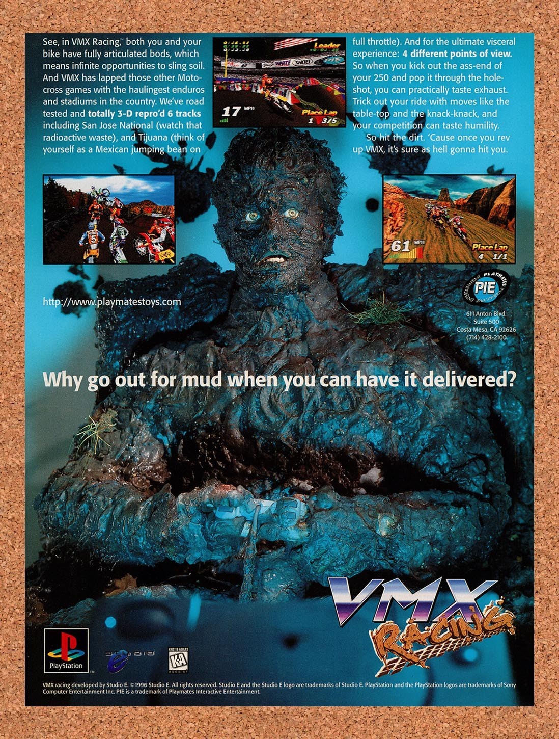 1997 VMX Racing PS1 Original Advertisement / Retro Promo v1