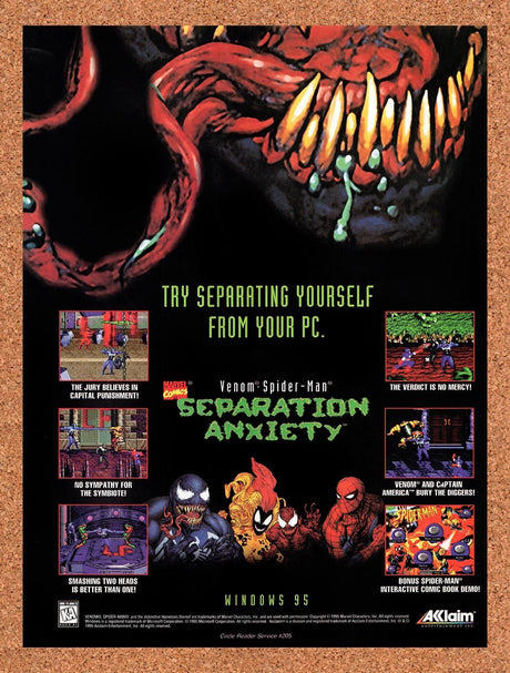 1996 Separation Anxiety PC Original Advertisement / Retro Promo v3