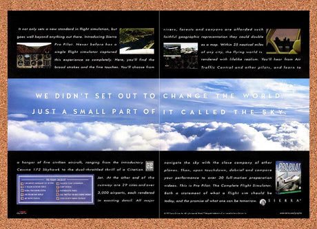 1997 Sierra Pro Pilot PC Original Advertisement / Retro Promo v1