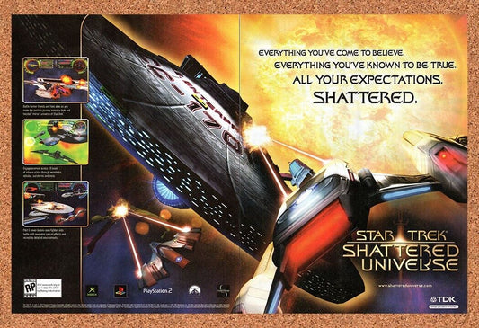 Star Trek Shattered Universe PS2 Original 2002 Vintage Ad - Video Game Promo