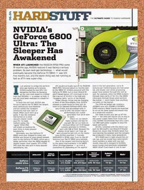 2004 nVidia GeForce 6800 Ultra Original Advertisement / Retro Promo vr3